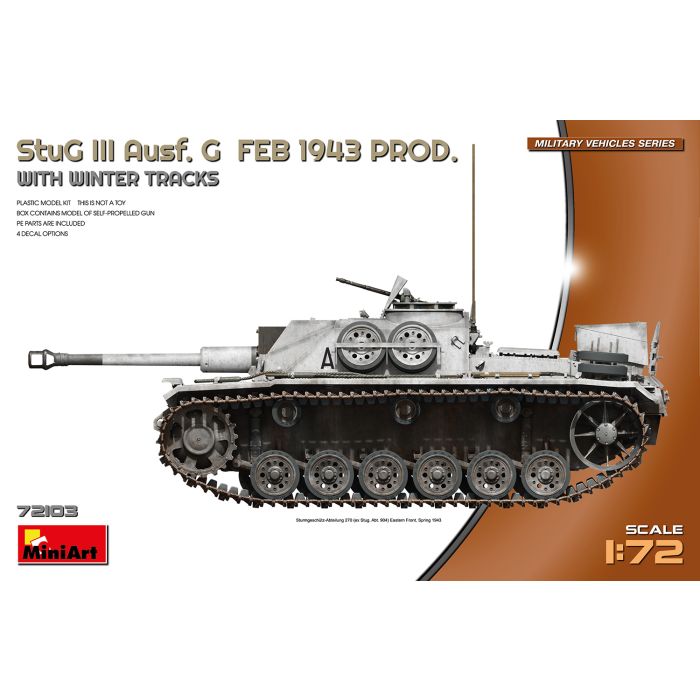 1/72 STUG III AUSF. G FEB. 1943 PROD.WINTER TRACKS 72103