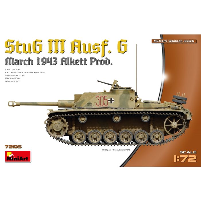 1/72 STUG III AUSF. G MARCH 1943 ALKETT PROD. (12/23) * 72105