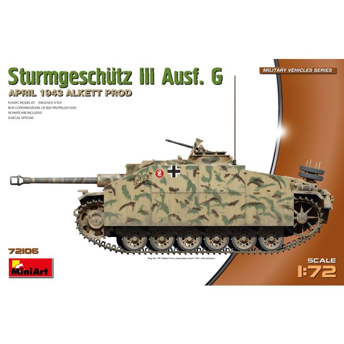 1/72 STURMGESCHUTZ III AUSF. G APRIL 1943 ALKETT (3/24) * 72106