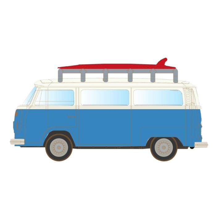 1/160 VW T2 BUS MIT SURFBRETT, BLAU/WEIß (?/25) * LC3969