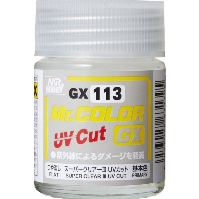 MR. COLOR GX 18 ML SUPER CLEAR III UV CUT FLAT GX-113 GX-113