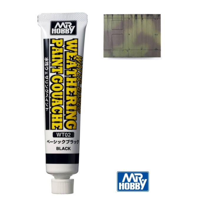 MR. WEATHERING PAINT GOUACHE BASIC BLACK WT-02 WT-02