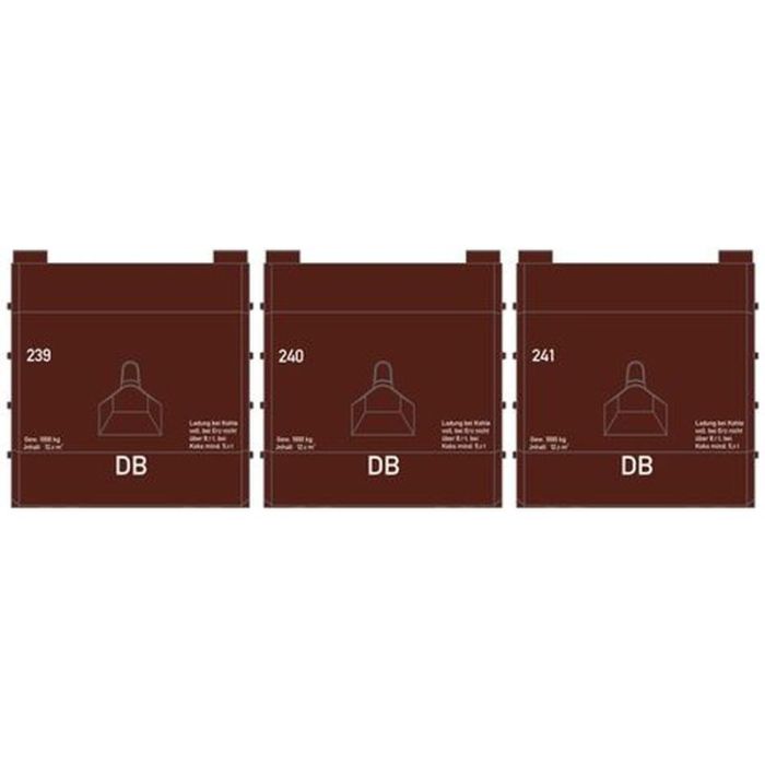 3 KLEINE KOHLEKUBEL DB NEUBAUKUBEL VERSCH. KUBELNR 903001