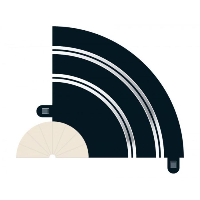 RADIUS 1 HAIRPIN CURVE 90° X 2 C8201