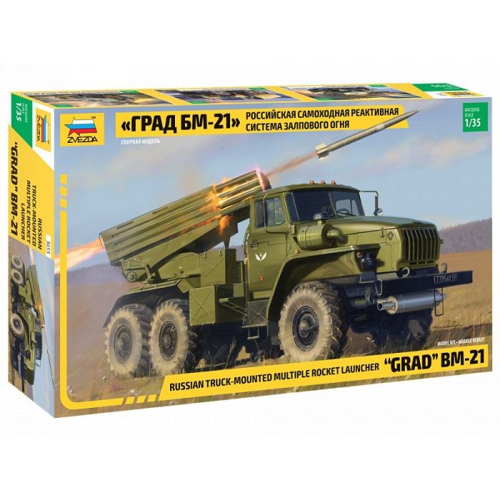 1/35 RUSSIAN TRUCK-MOUNTED ROCKET LAUNCHER GRAD BM-21 3655