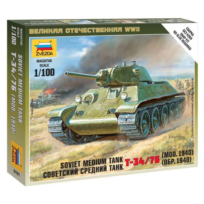 1/100 SOVIET MEDIUM TANK T-34/76 1940 WWII 6101