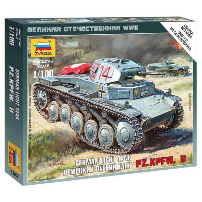 1/100 GERMAN LIGHT TANK PZ.KPFW. II WWII 6102