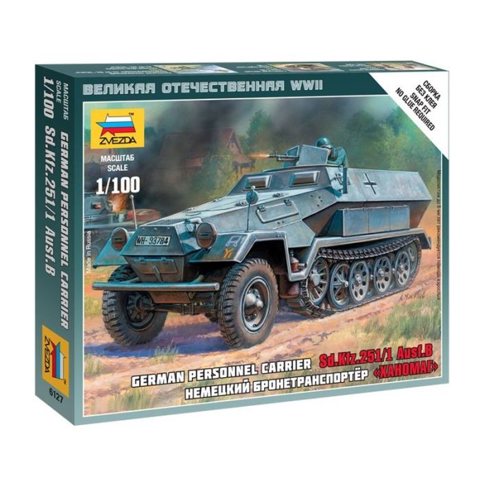 1/100 GERMAN PERSONNEL CARRIER SD.KFZ.251/1 AUSF.B WWII 6127