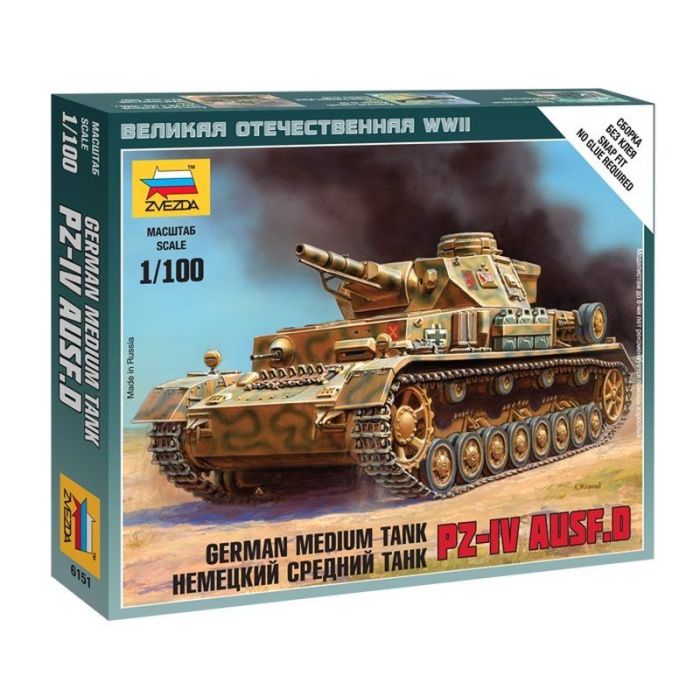1/100 GERMAN MEDIUM TANK PZ-IV AUSF.D WWII 6151