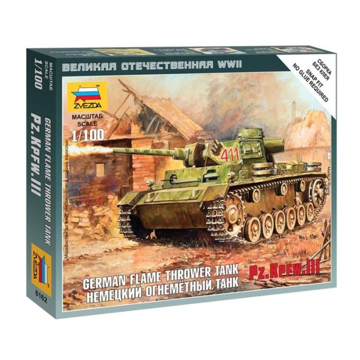 1/100 GERMAN FLAME THROWER TANK PZ.KPFW.III WWII 6162