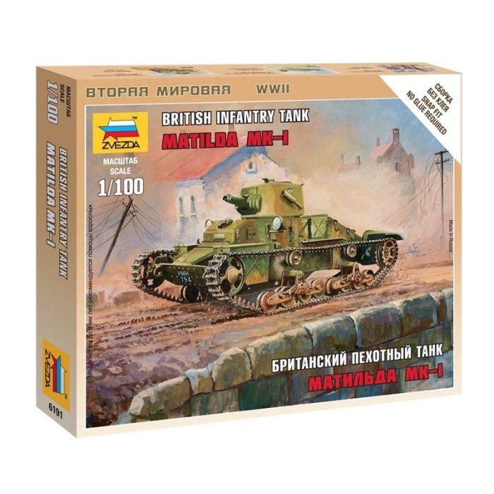 1/100 BRITISH INFANTRY TANK MATILDA MK-I WWII 6191