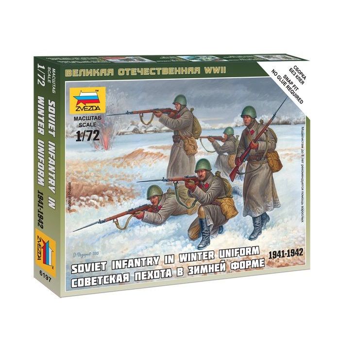 1/72 SOVIET INFANTRY IN WINTER UNIFORM 1941-1942 WWII ** 6197