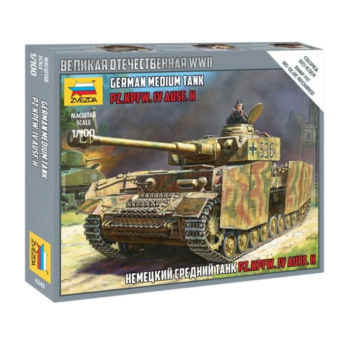 1/100 GERMAN MEDIUM TANK PZ.KPFW. IV AUSF.H WWII 6240