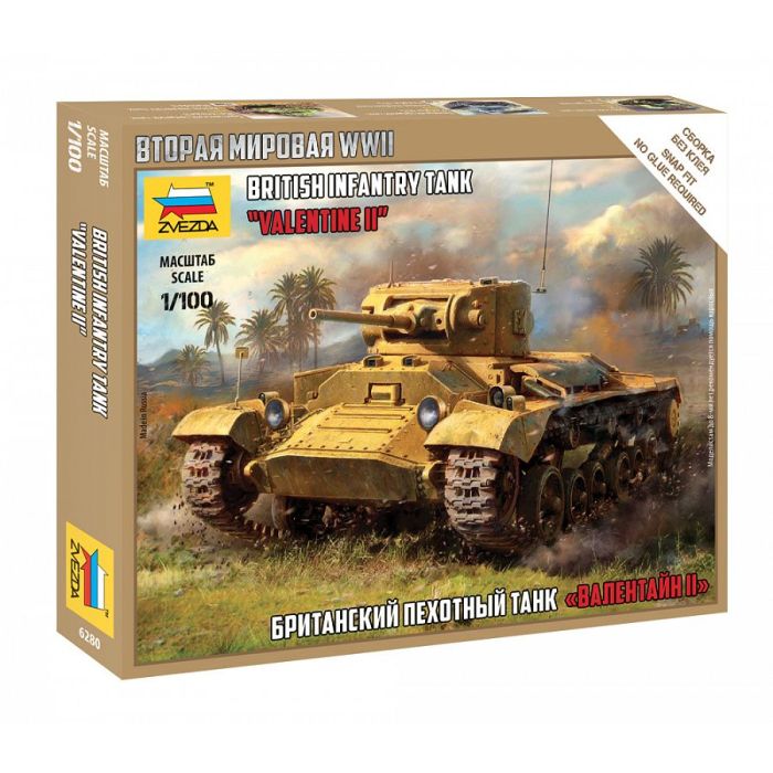 1/100 BRITISH INFANTRY TANK VALENTINE II WWII 6280