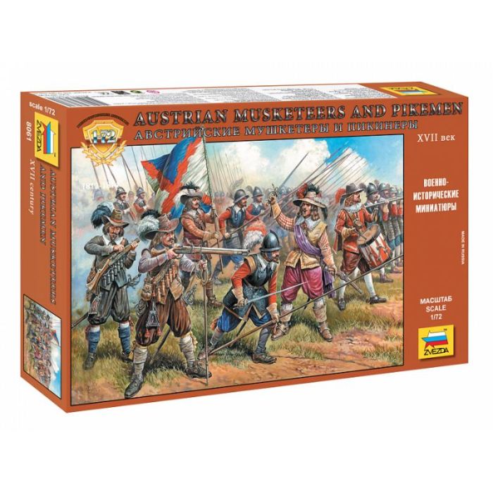 1/72 AUSTRIAN MUSKETEERS AND PIKEMEN XVII BEK 8061