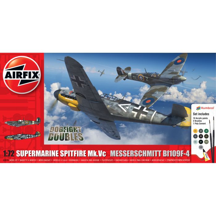 1/72 SUPERMARINE SPITFIRE MK.VC VS BF109F-4 DOGFIGHT DOUBLE A50194