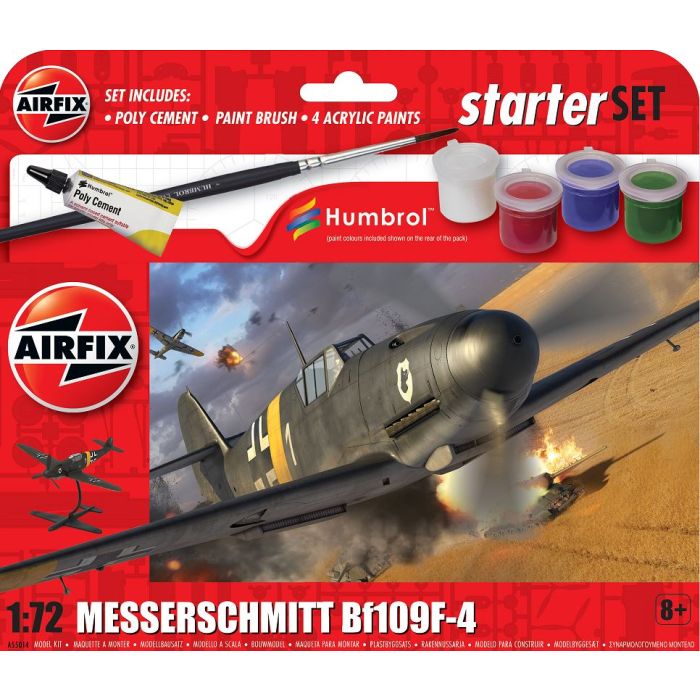 1/72 STARTER SET - MESSERSCHMITT BF109F-4 A55014